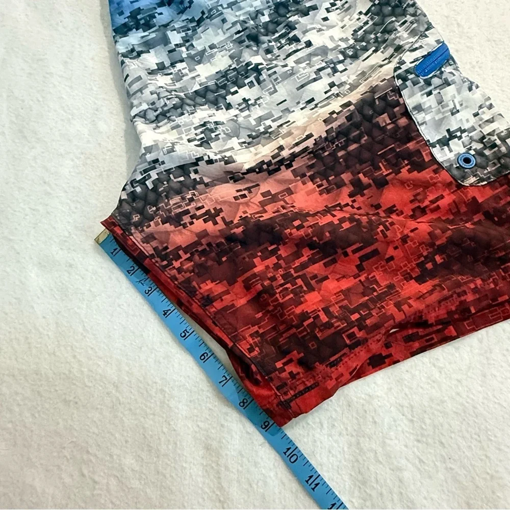 Columbia PFG Offshore II Board Shorts Red White Blue Camo swim trunks 38 9” leg‍